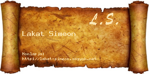 Lakat Simeon névjegykártya